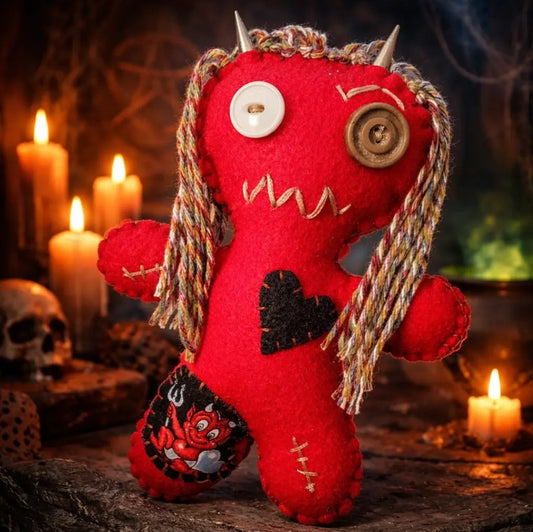 Handmade Magick Poppet Demon Devil Girl Doll Hoodoo Voodoo